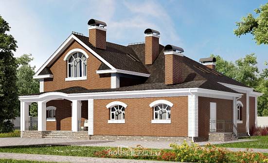 400-003-П Проект двухэтажного дома мансардой, уютный дом из поризованных блоков Горно-Алтайск | Проекты домов от House Expert