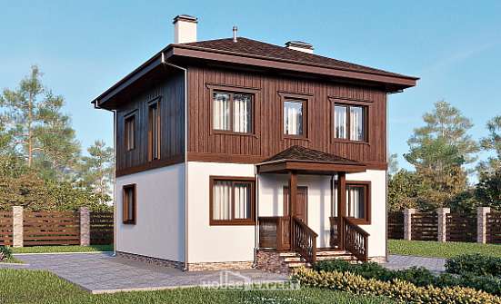 100-006-Л Проект двухэтажного дома, современный коттедж из газосиликатных блоков Горно-Алтайск | Проекты домов от House Expert