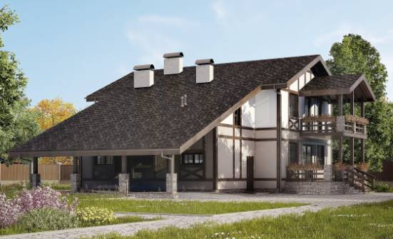 250-002-П Проект двухэтажного дома мансардой, гараж, простой дом из кирпича Горно-Алтайск | Проекты домов от House Expert