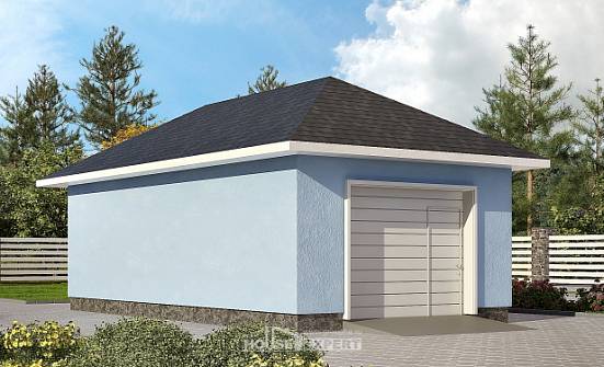 040-001-Л Проект гаража из поризованных блоков Горно-Алтайск | Проекты домов от House Expert
