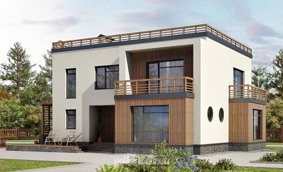 215-002-Л Проект двухэтажного дома, средний коттедж из керамзитобетонных блоков Горно-Алтайск | Проекты домов от House Expert