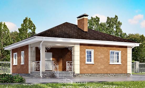 100-001-Л Проект одноэтажного дома, экономичный загородный дом из арболита Горно-Алтайск | Проекты домов от House Expert