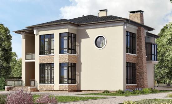 300-005-Л Проект двухэтажного дома, современный коттедж из кирпича Горно-Алтайск | Проекты домов от House Expert