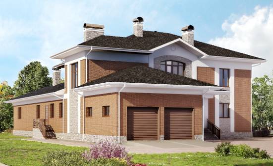 520-002-Л Проект трехэтажного дома, гараж, классический загородный дом из газобетона Горно-Алтайск | Проекты домов от House Expert
