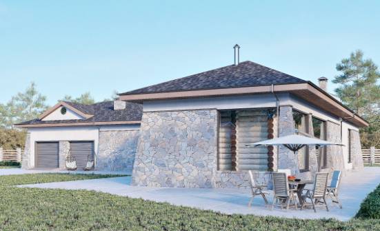 280-004-Л Проект одноэтажного дома, гараж, огромный коттедж из керамзитобетонных блоков Горно-Алтайск | Проекты домов от House Expert