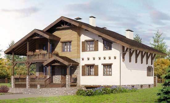 400-004-П Проект трехэтажного дома с мансардным этажом, гараж, огромный дом из кирпича Горно-Алтайск | Проекты домов от House Expert
