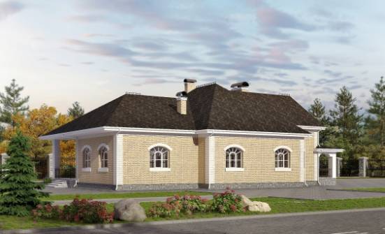 290-001-П Проект двухэтажного дома мансардой и гаражом, просторный дом из кирпича Горно-Алтайск | Проекты домов от House Expert