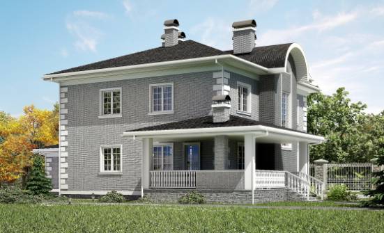 245-004-Л Проект двухэтажного дома и гаражом, красивый дом из кирпича Горно-Алтайск | Проекты домов от House Expert