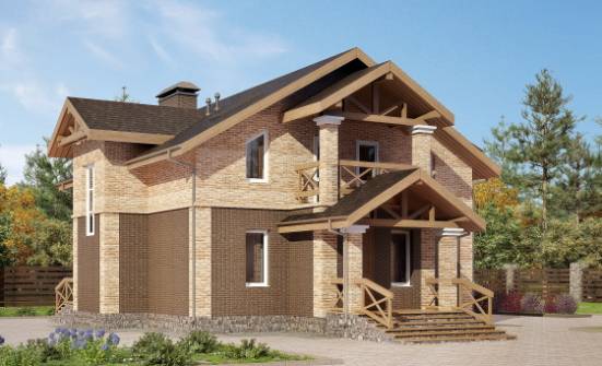 160-014-П Проект двухэтажного дома, экономичный коттедж из блока Горно-Алтайск | Проекты домов от House Expert