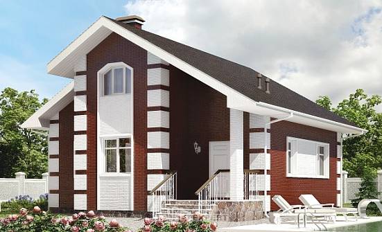 115-001-П Проект двухэтажного дома с мансардой, простой коттедж из блока Горно-Алтайск | Проекты домов от House Expert