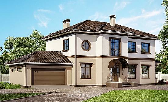 290-004-Л Проект двухэтажного дома, гараж, красивый домик из кирпича Горно-Алтайск | Проекты домов от House Expert