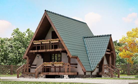 070-003-П Проект двухэтажного дома мансардный этаж, миниатюрный домик из дерева Горно-Алтайск | Проекты домов от House Expert