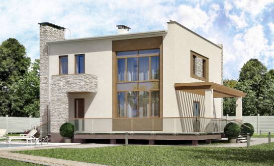 185-001-П Проект двухэтажного дома, простой загородный дом из пеноблока Горно-Алтайск | Проекты домов от House Expert