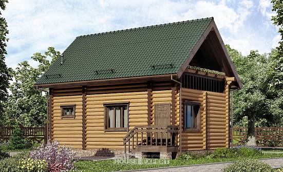 080-003-П Проект двухэтажного дома мансардный этаж, простой домик из дерева Горно-Алтайск | Проекты домов от House Expert