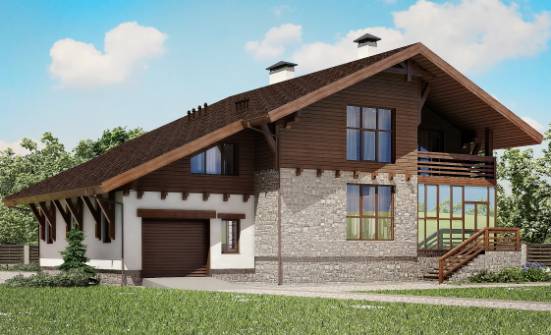420-001-П Проект трехэтажного дома мансардой и гаражом, уютный дом из кирпича Горно-Алтайск | Проекты домов от House Expert
