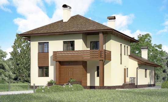 300-001-П Проект двухэтажного дома, классический загородный дом из кирпича Горно-Алтайск | Проекты домов от House Expert