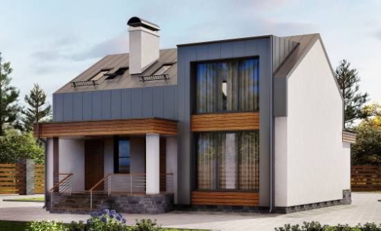 120-004-П Проект двухэтажного дома с мансардой, экономичный дом из газосиликатных блоков Горно-Алтайск | Проекты домов от House Expert