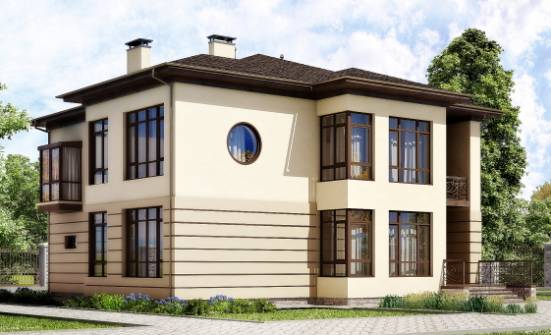 300-006-П Проект двухэтажного дома, гараж, просторный загородный дом из кирпича Горно-Алтайск | Проекты домов от House Expert