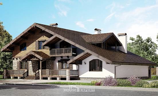 320-002-П Проект двухэтажного дома с мансардным этажом, современный загородный дом из кирпича Горно-Алтайск | Проекты домов от House Expert