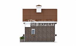 045-001-Л Проект двухэтажного дома с мансардным этажом, доступный домик из керамзитобетонных блоков Горно-Алтайск, House Expert