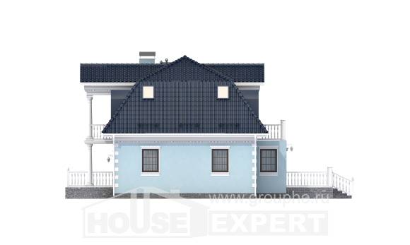 210-004-Л Проект двухэтажного дома с мансардным этажом, просторный коттедж из арболита Горно-Алтайск, House Expert