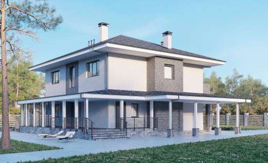 250-004-Л Проект двухэтажного дома, современный коттедж из керамзитобетонных блоков, House Expert