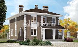 185-002-П Проект двухэтажного дома, бюджетный загородный дом из бризолита Горно-Алтайск, House Expert
