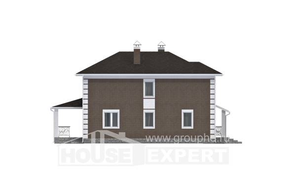 185-002-П Проект двухэтажного дома, небольшой домик из теплоблока Горно-Алтайск, House Expert
