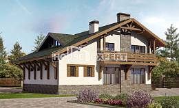 190-007-П Проект двухэтажного дома с мансардой и гаражом, просторный домик из кирпича Горно-Алтайск, House Expert
