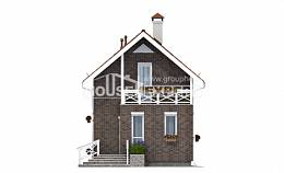 045-001-Л Проект двухэтажного дома мансардный этаж, бюджетный домик из арболита Горно-Алтайск, House Expert