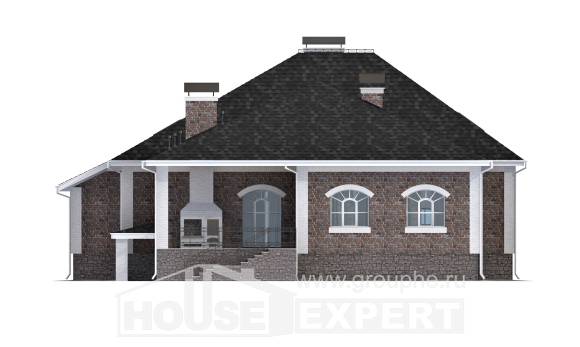 490-001-П Проект трехэтажного дома с мансардным этажом и гаражом, большой домик из кирпича Горно-Алтайск, House Expert