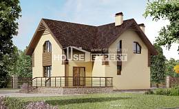 150-009-Л Проект двухэтажного дома мансардой, небольшой домик из газосиликатных блоков, House Expert