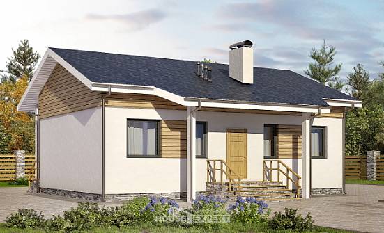 080-004-П Проект одноэтажного дома, уютный дом из керамзитобетонных блоков, House Expert