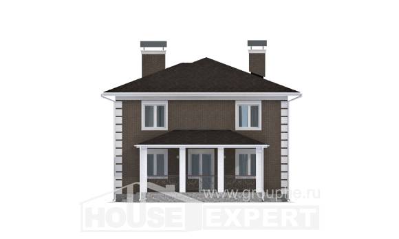185-002-П Проект двухэтажного дома, красивый дом из арболита Горно-Алтайск, House Expert