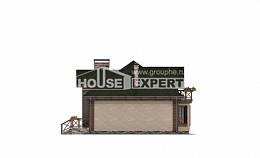 180-010-П Проект двухэтажного дома мансардный этаж и гаражом, красивый дом из твинблока Горно-Алтайск, House Expert