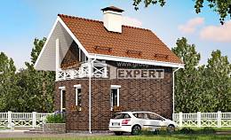 045-001-Л Проект двухэтажного дома с мансардой, экономичный коттедж из бризолита Горно-Алтайск, House Expert