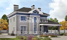 200-006-Л Проект двухэтажного дома, красивый загородный дом из кирпича, House Expert