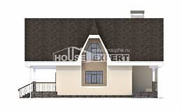 125-001-Л Проект двухэтажного дома мансардный этаж, скромный коттедж из поризованных блоков Горно-Алтайск, House Expert