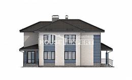 340-005-П Проект двухэтажного дома и гаражом, современный загородный дом из газобетона Горно-Алтайск, House Expert