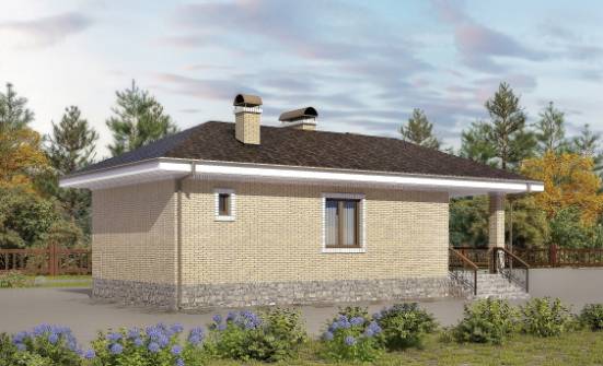 040-002-П Проект бани из теплоблока Горно-Алтайск | Проекты одноэтажных домов от House Expert