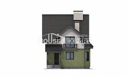 120-003-П Проект двухэтажного дома мансардный этаж, экономичный коттедж из блока Горно-Алтайск, House Expert