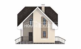 125-001-Л Проект двухэтажного дома мансардный этаж, скромный домик из керамзитобетонных блоков Горно-Алтайск, House Expert