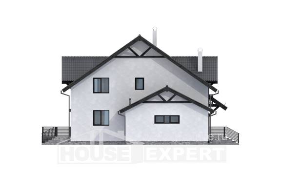290-003-П Проект двухэтажного дома мансардой, большой домик из газосиликатных блоков Горно-Алтайск, House Expert