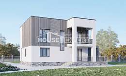 150-017-П Проект двухэтажного дома, компактный загородный дом из пеноблока Горно-Алтайск, House Expert
