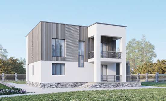 150-017-П Проект двухэтажного дома, уютный домик из твинблока, House Expert