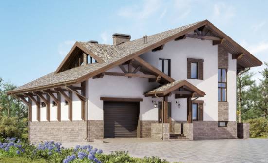 305-002-П Проект трехэтажного дома с мансардой, огромный загородный дом из кирпича Горно-Алтайск | Проекты домов от House Expert