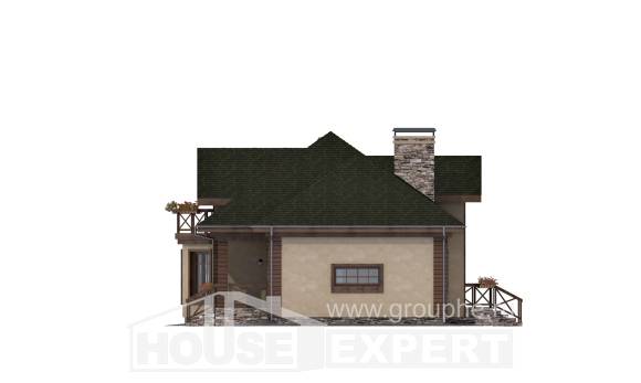 180-010-П Проект двухэтажного дома с мансардным этажом и гаражом, классический дом из блока Горно-Алтайск, House Expert