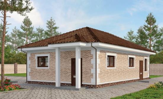070-005-П Проект гаража из кирпича Горно-Алтайск | Проекты одноэтажных домов от House Expert