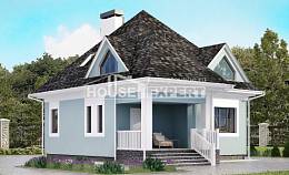 110-001-Л Проект двухэтажного дома мансардный этаж, недорогой загородный дом из бризолита Горно-Алтайск, House Expert