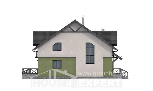 120-003-П Проект двухэтажного дома мансардный этаж, экономичный коттедж из газосиликатных блоков Горно-Алтайск, House Expert